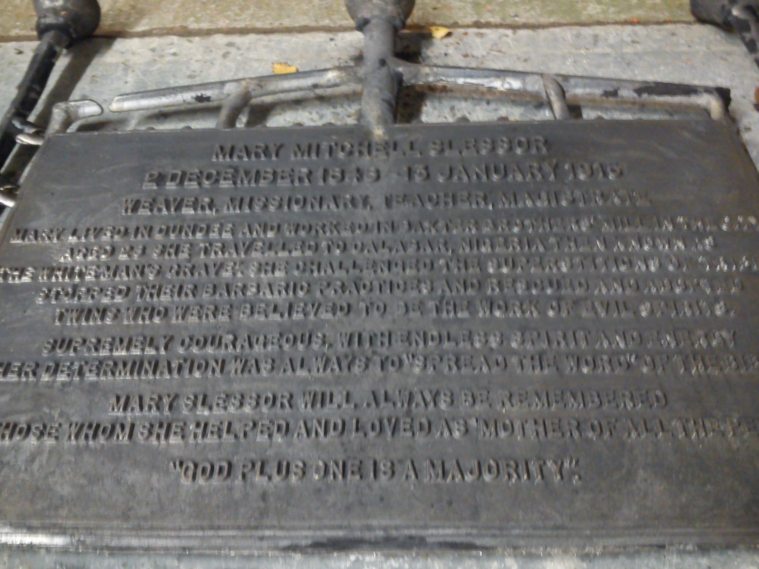 text plaque demoulded